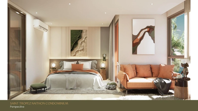 Saint Tropez Naithon — layout A 30.62 m²: sleeping area