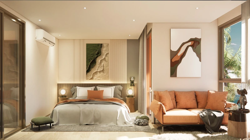 Saint Tropez Naithon — layout A 30.62 m²: sleeping area