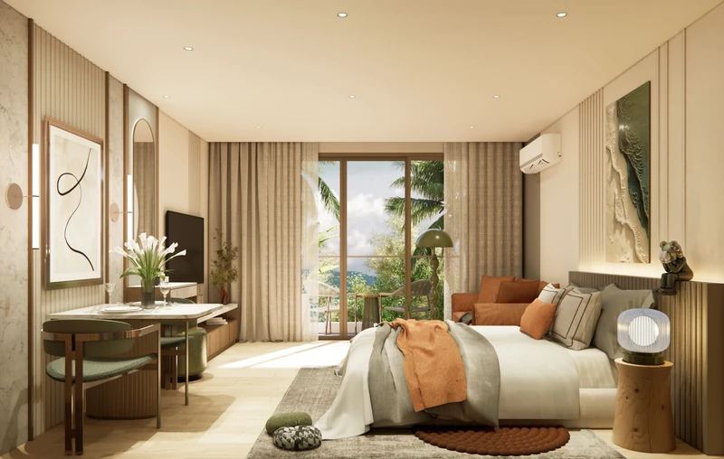 Saint Tropez Naithon — планировка A1 36.8 м²: спальная зона