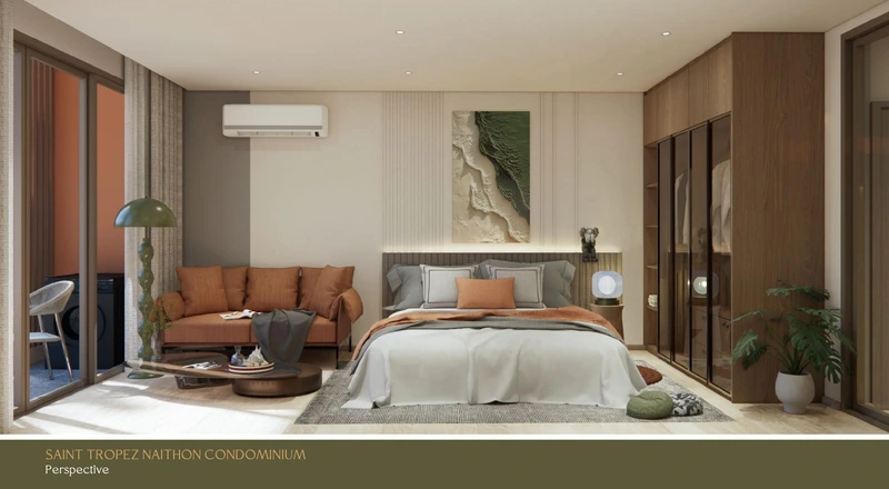 Saint Tropez Naithon — layout A1 36.8 m²: living area