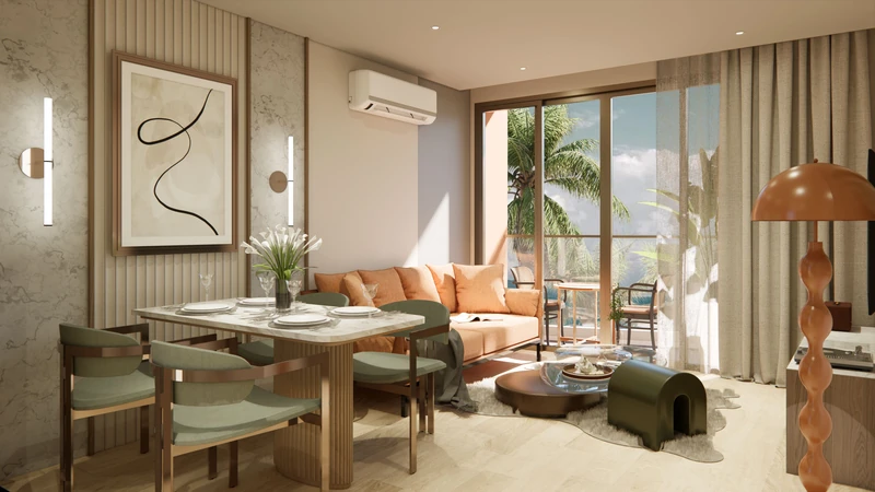 Saint Tropez Naithon — планировка A3 66.15 м²: спальная зона