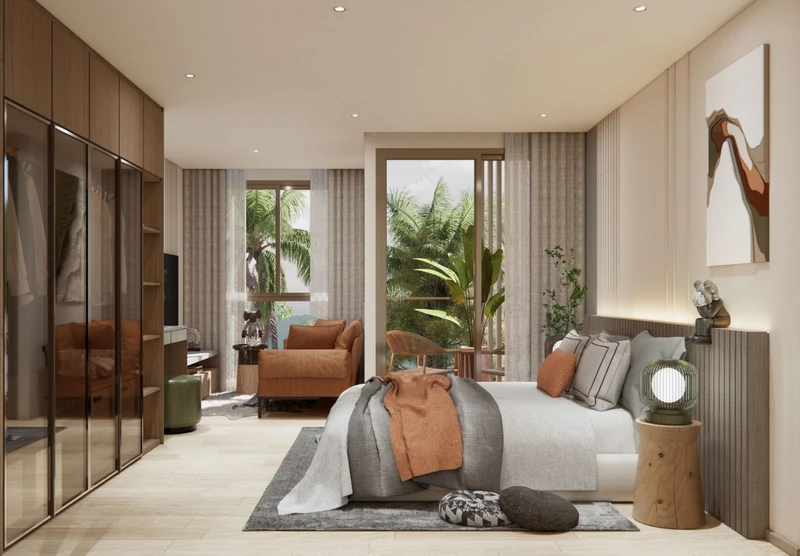 Saint Tropez Naithon — планировка A4 37.42 м²: гостиная зона