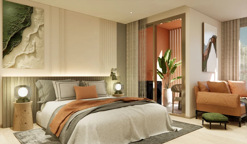 Saint Tropez Naithon — планировка A5 35.67 м²: гостиная зона