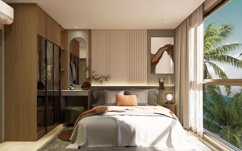 Saint Tropez Naithon — планировка B1 49.85 м²: гостиная зона