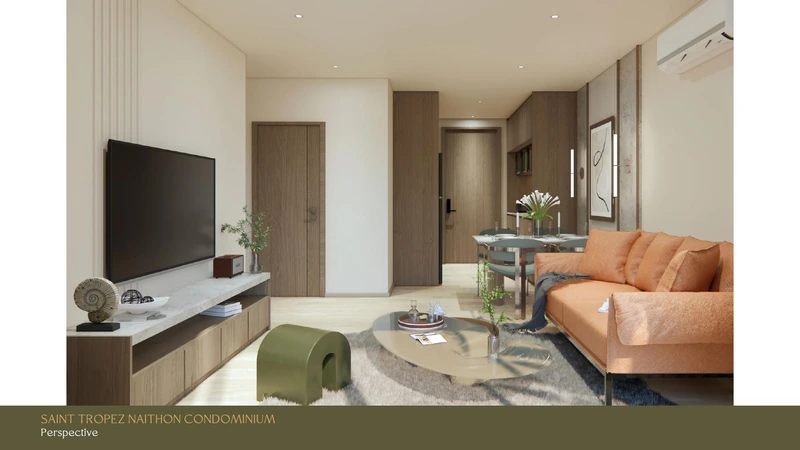 Saint Tropez Naithon — layout B2 66.4 m²: sleeping area