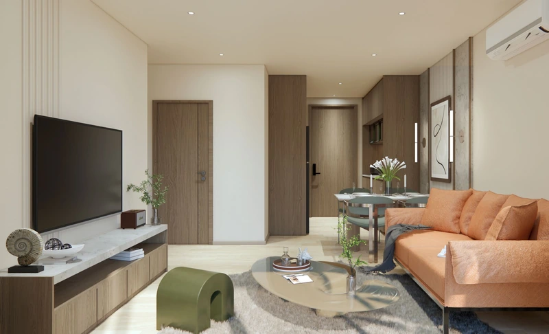 Saint Tropez Naithon — планировка B2 66.4 м²: спальная зона