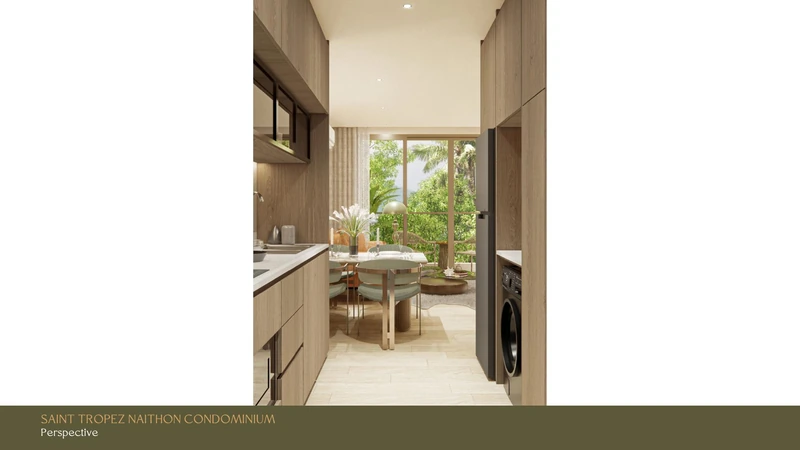 Saint Tropez Naithon — layout B2 66.4 m²: living area