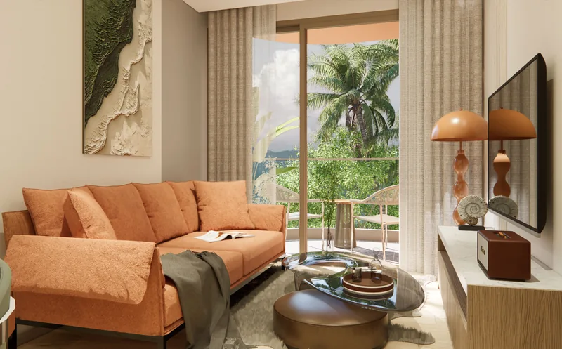 Saint Tropez Naithon — планировка C 66.35 м²: спальная зона