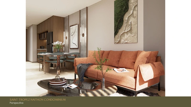 Saint Tropez Naithon — layout C 66.35 m²: living area