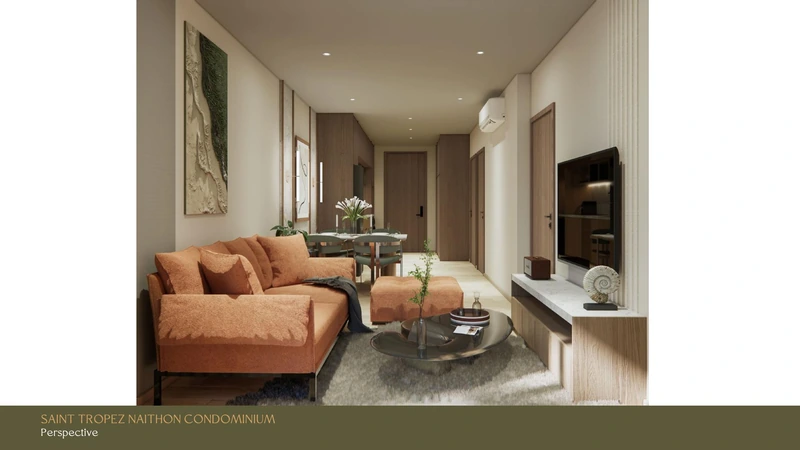 Saint Tropez Naithon — layout C1 67.5 m²: living area