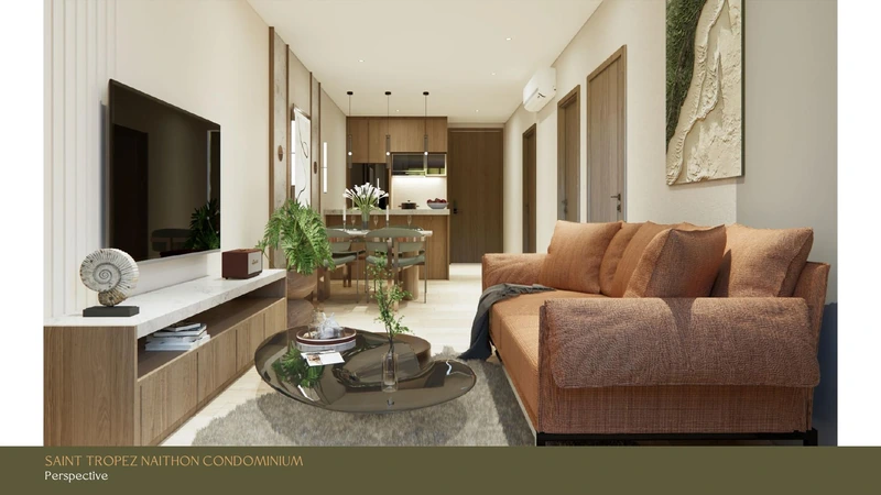 Saint Tropez Naithon — layout C2 58.65 m²: living area