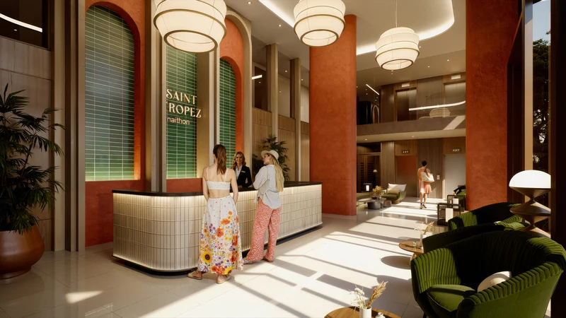 Saint Tropez Naithon — the reception area in the lobby
