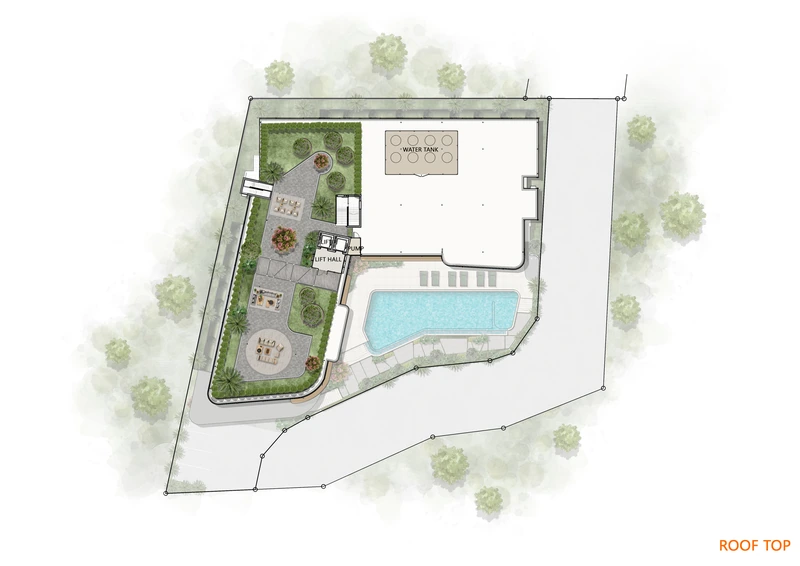 Saint Tropez Naithon — rooftop garden plan